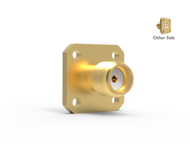 SMA Female 4-Hole, Field Replaceable (.036) Panel Connector, 5980-1CC