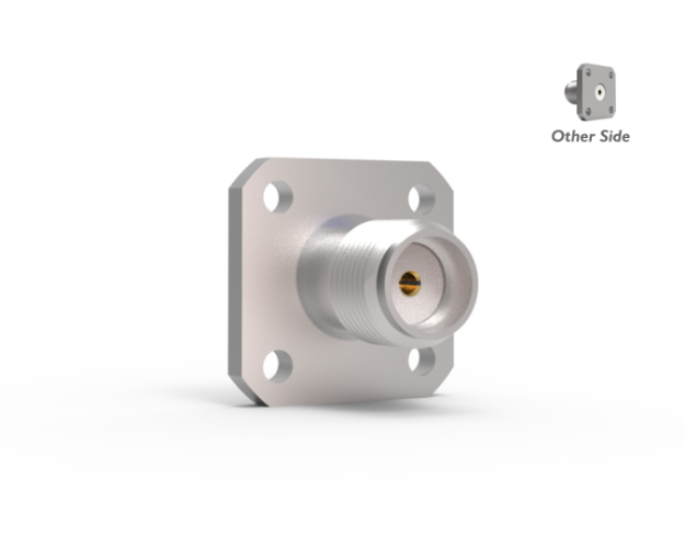 SMA Female 4-Hole, Field Replaceable (.036) Panel Connector, Passivated, 5980-1CCSF