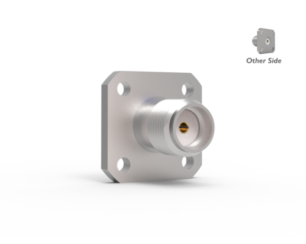 SMA Female 4-Hole, Field Replaceable (.02) Panel Connector, Passivated, 5980-2CCSF